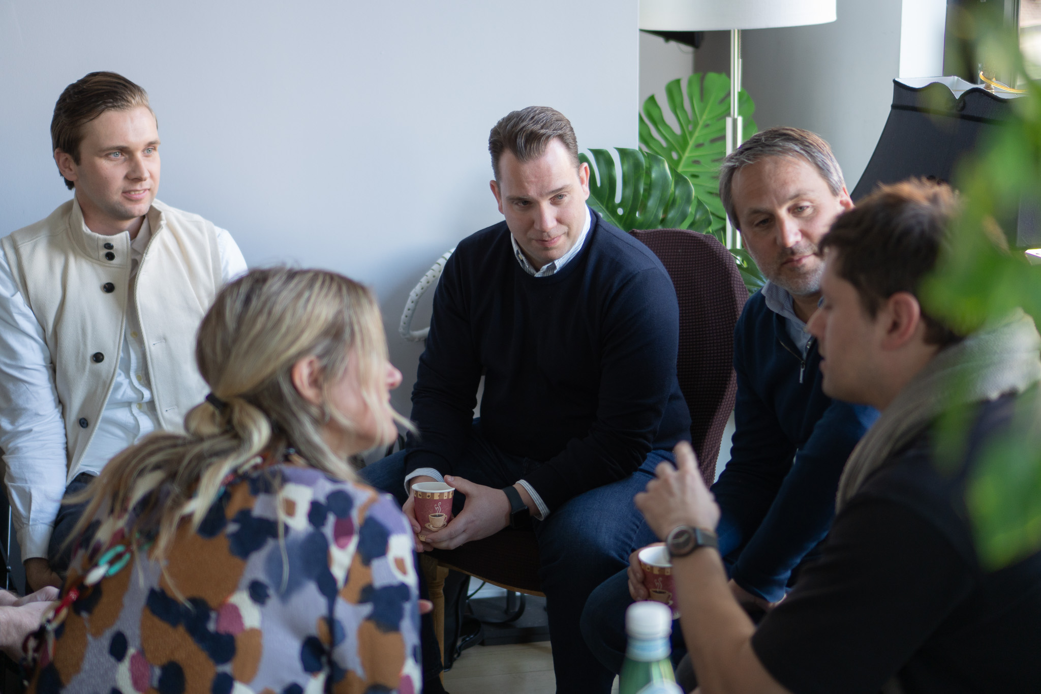 Patrick working with founders