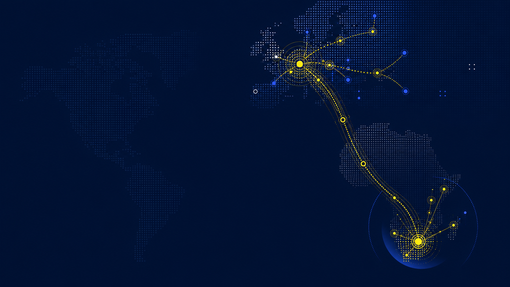 Editorial illustration showing connected markets across Europe and Africa